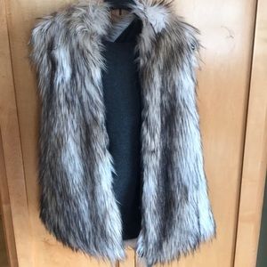 Free people reversible vegan faux fur hooded vest